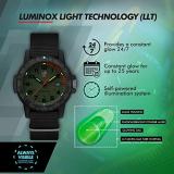 Luminox Mens Wrist Watch Leatherback Sea Turtle Giant 44 mm Black Green Display (XS.0337): 100 M Waterproof + Super Luminova + Carbonox Case