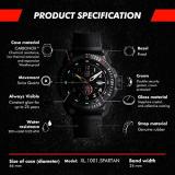 Luminox Official 46mm Spartan Watch for Men Black (XL.1001/1000 Series): Limited Edition with Black Dial/Black Signature Strap/White Markers