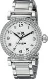 COACH Women's Madison Fashion 36mm Bracelet Watch White/Stainless Steel Watch