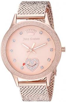 Juicy Couture Black Label Women's Swarovski Crystal Accented Rose Gold-Tone Mesh Bracelet Watch, JC/1210RGRG