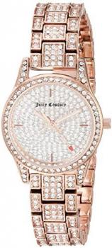 Juicy Couture Black Label Women's Swarovski Crystal Accented Rose Gold-Tone Bracelet Watch
