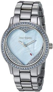Juicy Couture Black Label Women's JC/1101BMSV Swarovski Crystal Accented Silver-Tone Bracelet Watch