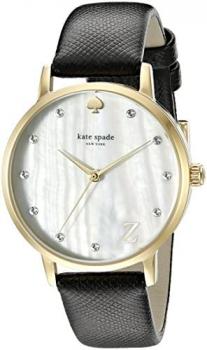 kate spade new york Women's 1YRU092Y Metro Monogram Analog Display Japanese Quartz Black Watch