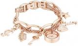 Juicy Couture Black Label Women's Swarovski Crystal Accented Charm Bracelet Watch