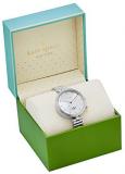 Kate Spade New York Women's Holland Slim Hybrid Watch with Stainless-Steel Strap, Silver, 12 (Model: KST23201)