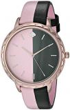 kate spade new york Women's Stainless Steel Quartz Watch with Leather Strap, Multi, 15.3 (Model: KSW1530)