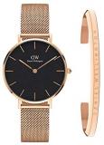 Daniel Wellington Gift Set, Petite Melrose 32mm Rose Gold Watch with Classic Bracelet, Size Small