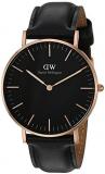 Daniel Wellington Gift Set, Classic Sheffield 36mm Rose Gold Watch with Cornwall NATO Strap