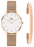 Daniel Wellington Gift Set, Petite Melrose 32mm Rose Gold Watch with Classic Bracelet, Size Small
