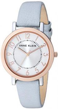 Anne Klein Women's Easy to Read Leather Strap Watch