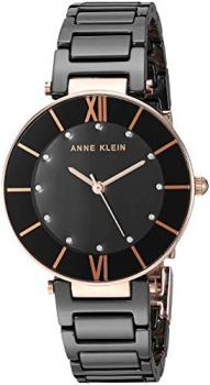 Anne Klein Women's AK/3266 Premium Crystal Accented Ceramic Bracelet Watch