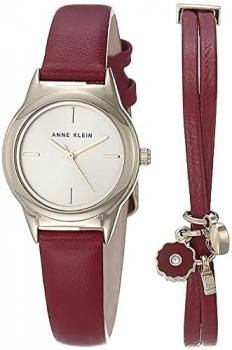 Anne Klein Women's Strap Watch and Bracelet Set