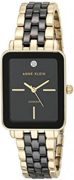 Anne Klein Women's Genuine Diamond Dial Ceramic Bracelet Watch, AK/3668