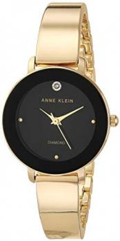 Anne Klein Women's Genuine Diamond Dial Bangle Watch, AK/3566