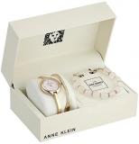 Anne Klein Women's Japanese-Quartz Watch with Alloy Strap, Gold, 5 (Model: AK/2866RQST)