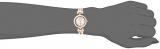 Anne Klein Women's AK/2622WTRG Diamond-Accented White and Rose Gold-Tone Bangle Watch