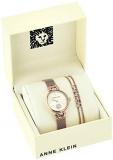 Anne Klein Women's Premium Crystal Accented Mesh Watch and Bracelet Set, AK/3552