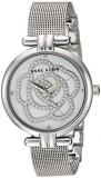 Anne Klein Women's AK/3103MPSV Premium Crystal Accented Silver-Tone Mesh Bracelet Watch