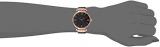 Anne Klein Women's AK/2666RGBK Premium Crystal Accented Rose Gold-Tone and Black Leather Strap Watch