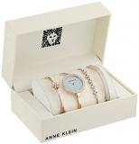 Anne Klein Women's AK/3352 Premium Crystal Accented Bangle Watch and Bracelet Set