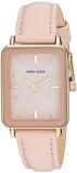Anne Klein Women's Gold-Tone and Leather Strap Watch