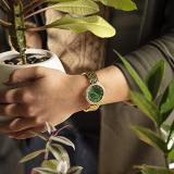 Anne Klein Women's AK/2230GNGB Premium Crystal Accented Gold-Tone Bracelet Watch