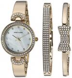 Anne Klein Women's Premium Crystal Accented Watch and Bangle Set, AK/3466