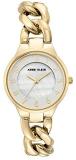 Anne Klein Women's Easy to Read Dial Gold-Tone Chain Bracelet Watch, AK/3796MPGB