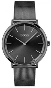 BOSS Men&#39;s Quartz Watch with Stainless Steel Strap, Black, 20 (Model: 1513826)
