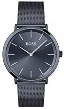 BOSS Men&#39;s Quartz Watch with Stainless Steel Strap, Blue, 20 (Model: 1513827)