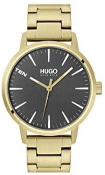 HUGO by Hugo Boss Men&#39;s #Stand Quartz Watch with Stainless Steel Strap, Yellow Gold, 20 (Model: 1530142)