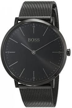 Hugo Boss Horizon Black Dial Stainless Steel Men&#39;s Watch 1513542