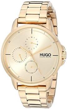 HUGO by Hugo Boss Men&#39;s Quartz Watch with Stainless Steel Strap, Gold, 20 (Model: 1530026)