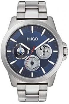 HUGO by Hugo Boss Men&#39;s #Twist Quartz Watch with Stainless Steel Strap, Silver, 22 (Model: 1530131)