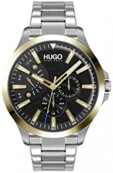 HUGO by Hugo Boss Men&#39;s #LEAP Quartz Watch with Stainless Steel Strap, Silver, 22 (Model: 1530174)