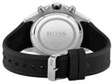 BOSS Men's Stainless Steel Quartz Watch with Silicone Strap, Grey, 24 (Model: 1513820)