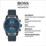 HUGO Men's Quartz Watch with Stainless Steel Strap, Blue, 22 (Model: 1513836)