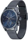 HUGO Men's Quartz Watch with Stainless Steel Strap, Blue, 22 (Model: 1513836)