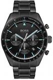Hugo Boss Men&#39;s Chronograph Trophy Black Stainless Steel Bracelet Watch 44mm - 1513675