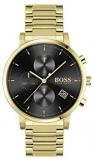 HUGO Men's Quartz Watch with Stainless Steel Strap, Gold Plated, 20 (Model: 1513781)
