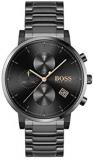 HUGO Men&#39;s Quartz Watch with Stainless Steel Strap, Black, 20 (Model: 1513780)
