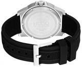 HUGO Men's #Twist Stainless Steel Quartz Watch with Silicone Strap, Black, 22 (Model: 1530129)
