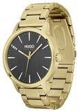 HUGO by Hugo Boss Men's #Stand Quartz Watch with Stainless Steel Strap, Yellow Gold, 20 (Model: 1530142)