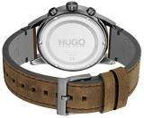 HUGO by Hugo Boss Men's #Seek Stainless Steel Quartz Watch with Leather Calfskin Strap, Brown, 22 (Model: 1530176)