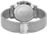 HUGO Men's Quartz Watch with Stainless Steel Strap, Silver, 20 (Model: 1513807)