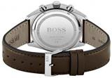 BOSS Men's Stainless Steel Quartz Watch with Leather Strap, Brown, 22 (Model: 1513815)