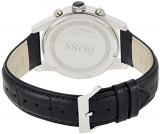 Hugo Boss Jet Black Dial Leather Strap Men's Watch 1513279