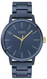 HUGO by Hugo Boss Men&#39;s #Stand Quartz Watch with Stainless Steel Strap, Blue, 20 (Model: 1530141)