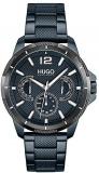 HUGO by Hugo Boss Men&#39;s Quartz Watch with Stainless Steel Strap, Blue, 22 (Model: 1530194)