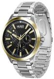 HUGO by Hugo Boss Men's #LEAP Quartz Watch with Stainless Steel Strap, Silver, 22 (Model: 1530174)